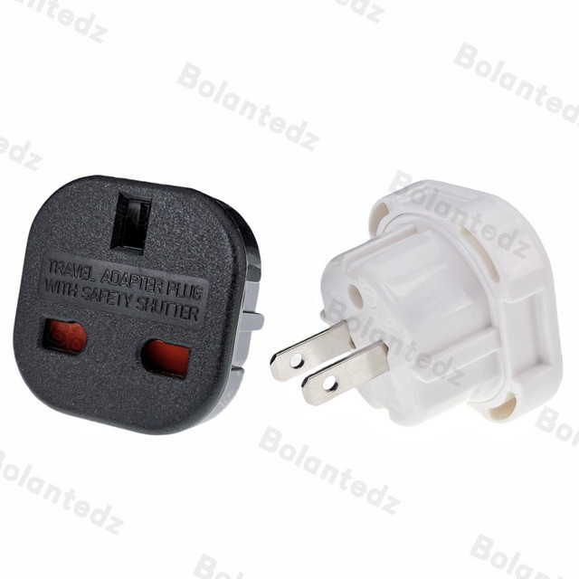 Bolantedz Universal Reiseadapterstecker für USA, Kanada, Japan, Philippinen und Thailand in Weiß - Bild 1