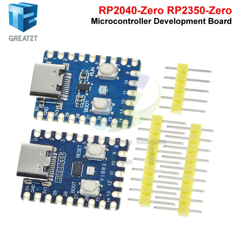 GREATZT RP2040-Zero und RP2350-Zero PICO Entwicklungsboard Mikrocontroller mit Dual-Core-Prozessor und USB-C-Schnittstelle in Blau - Bild 2