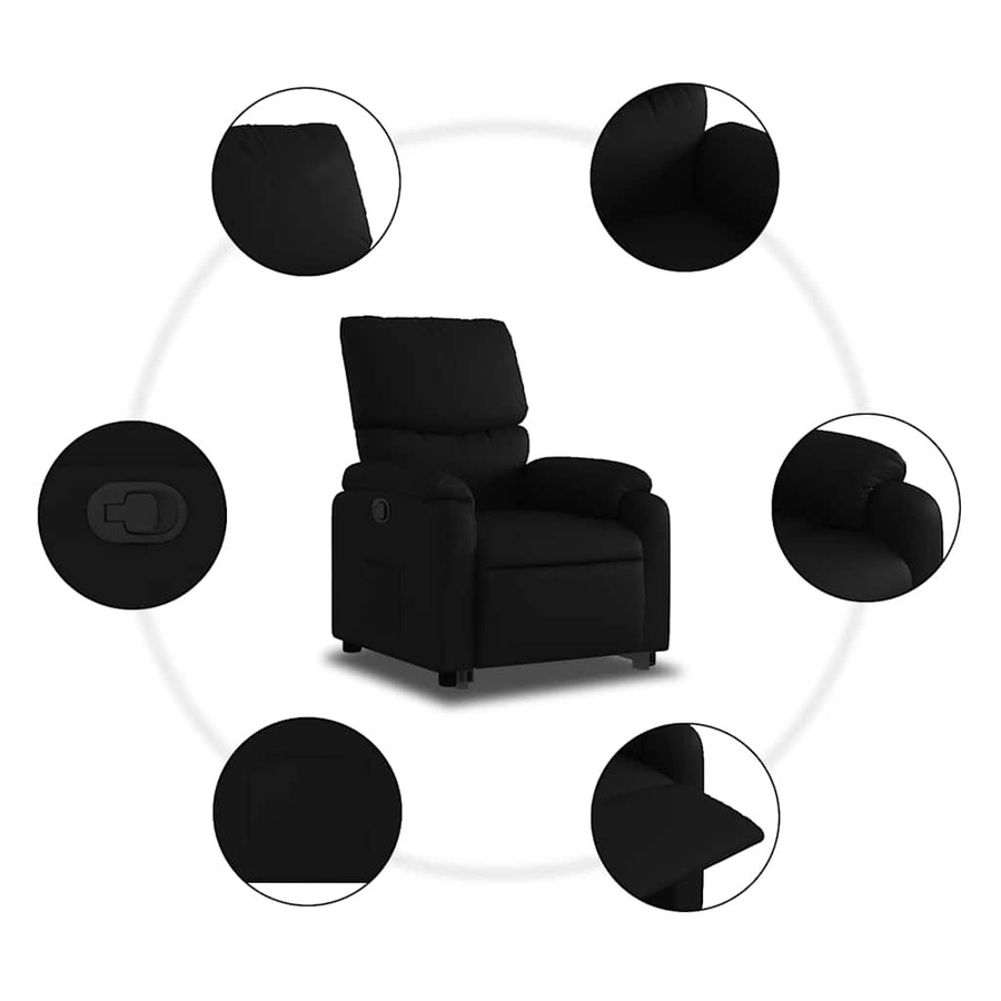 vidaXL Relaxsessel mit elektrischer Aufstehhilfe für Senioren in Schwarz aus Kunstleder - Bild 7