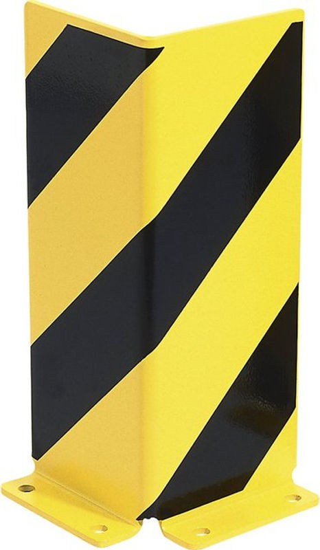 BLACK BULL Anfahrschutz Winkel aus Stahl in Schwarz/Gelb zum Aufschrauben, B/H/T: 40 x 16 x 0,6 cm - Bild 2