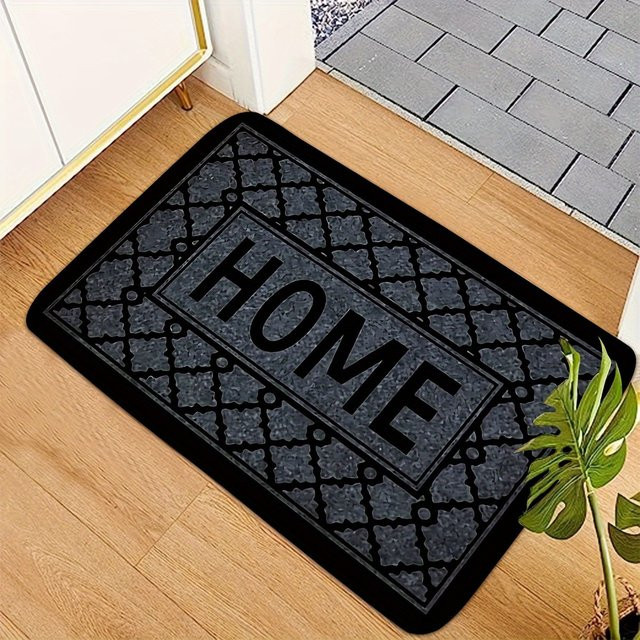 VIKAMA Willkommensmatte mit schwarz gestreiftem Druck, rutschfest und schmutzabweisend, rechteckiger Teppich für Flur, Badezimmer und Küche, Breite: 40 cm, Tiefe: 60 cm - Bild 1