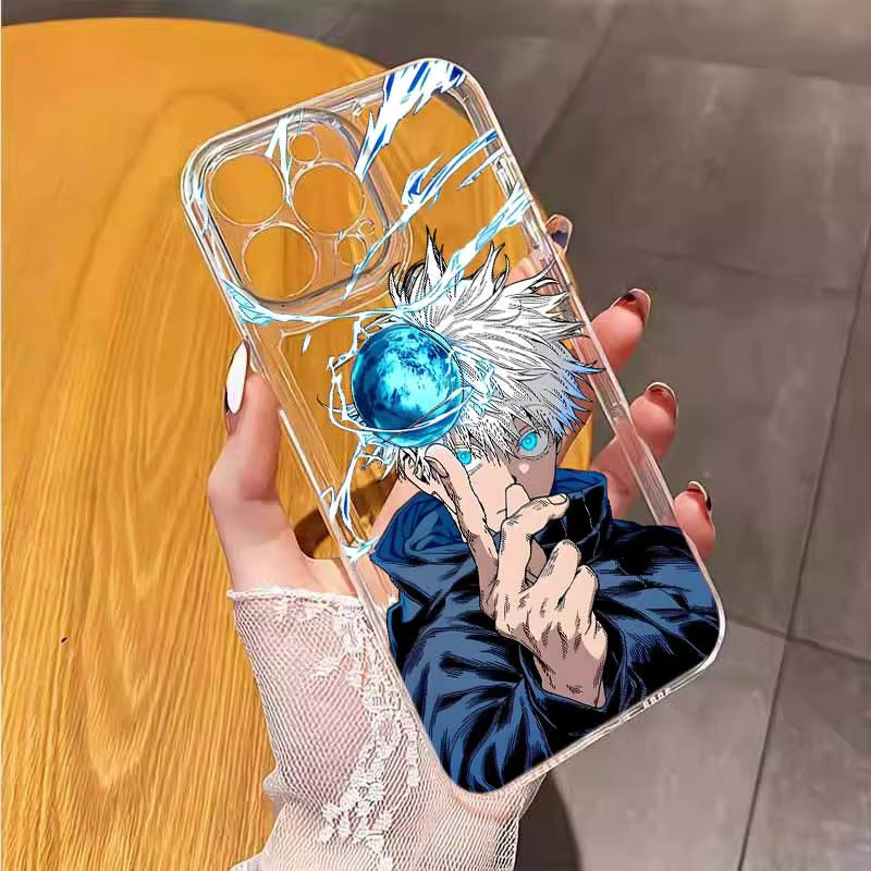 Transparente Silikon Handyhülle mit Gojo Satoru Jujutsu Kaisen Design für Xiaomi und POCO Modelle - Bild 2