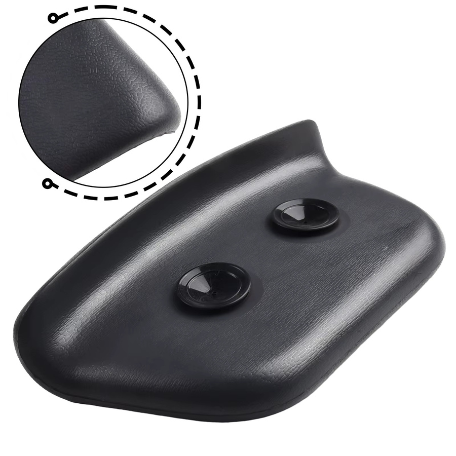 Wasserdichtes Spa-Badekissen aus PU-Kunstleder in Schwarz, ergonomisch geformte Badewannen-Kopfstütze für Nacken und Kopf, B/B/H: 26,5 x 15,0 x 6,0 cm - Bild 3