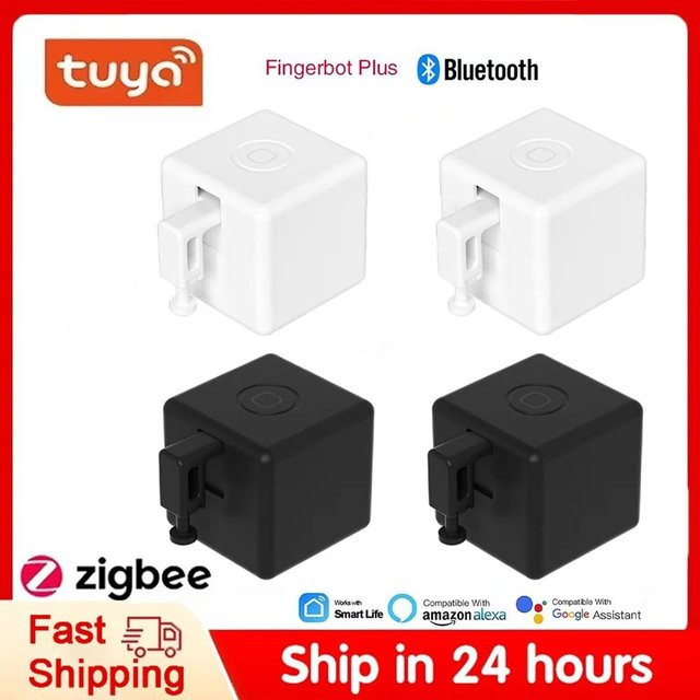 Tuya Fingerbot Plus Zigbee und Bluetooth smarter Roboter-Tastendrücker in Weiß für die Smart Life App mit CR2 Batterieversion - Bild 1