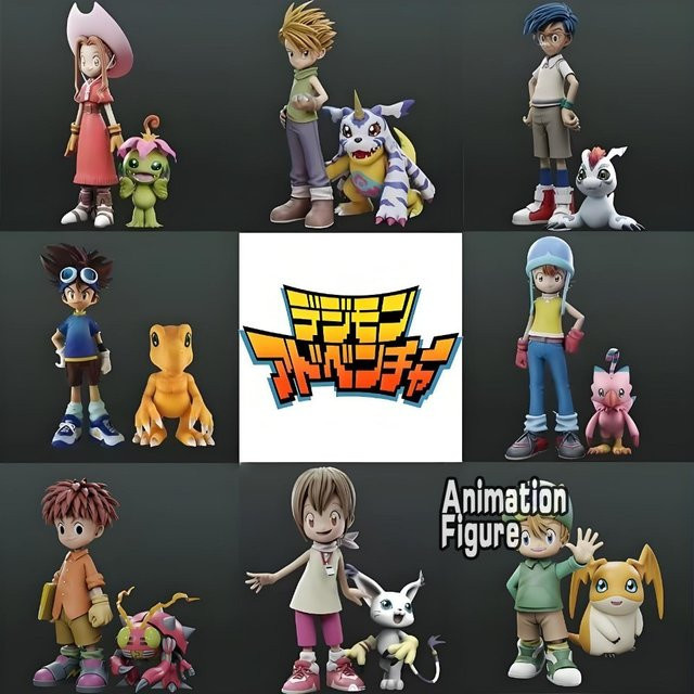 Bandai Digimon Abenteuer, Acht Hauptfiguren, Actionfigur, PVC, Bunt / Mehrfarbig - Bild 1
