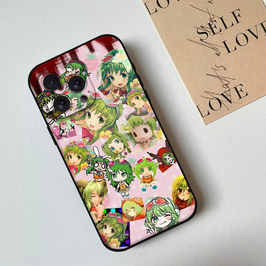Mesuca Megpoid Gumi Handyhülle für iPhone 11 12 13 14 15 16 17 Pro Max X Xs Xr in Schwarz und Multicolour - Bild 4