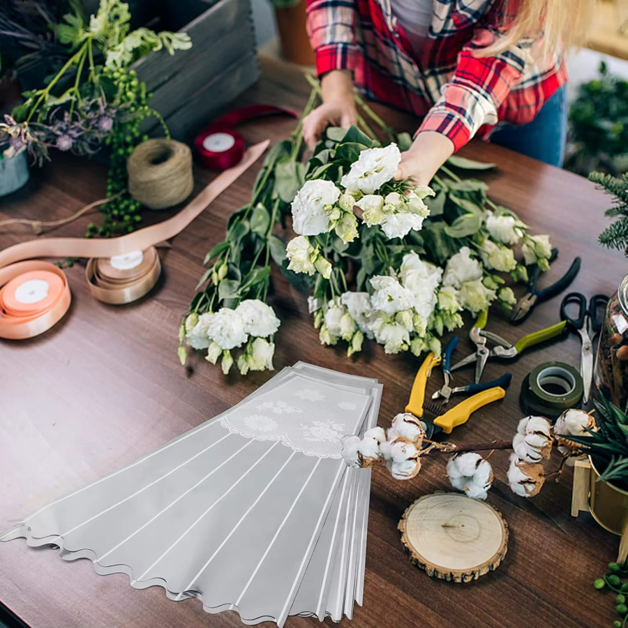 100 Stück transparente Blumenstrauß-Beutel aus Kunststoff als Cellophan-Verpackungshüllen - Bild 2