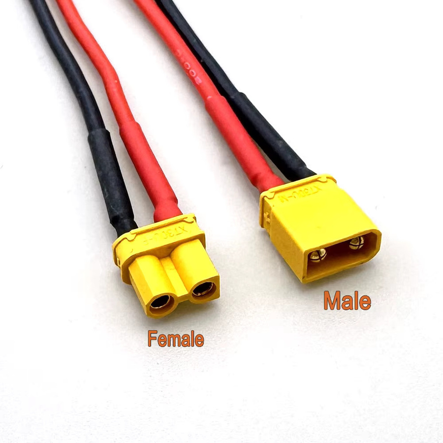 HBXINTAO XT30 Stecker Set mit 18AWG Silikonkabel als Männlich-Weiblich-Verbinder für RC Auto Lipo Akku Ladeanschluss Verlängerung - Bild 2
