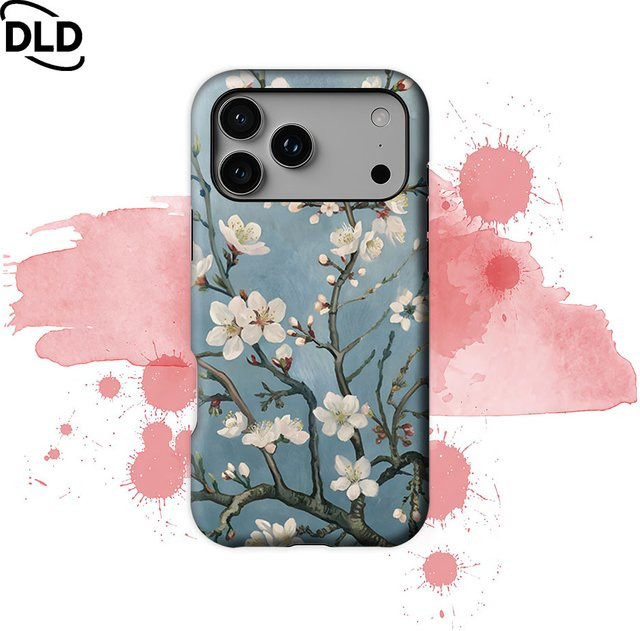 Potdemiel Handyhülle Mandelblüten-Traum für iPhone 17 16 15 14 13 Pro Max Plus, robuste Einzel- und Doppelschicht-Schutzhülle, Mehrfarbig - Bild 1