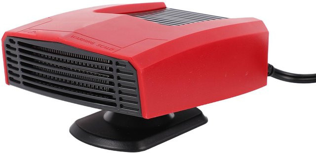 Koogeelife Tragbarer Li-Ionen-Batterie Heizlüfter und Ventilator mit Thermostat und Licht in Rot - Bild 1