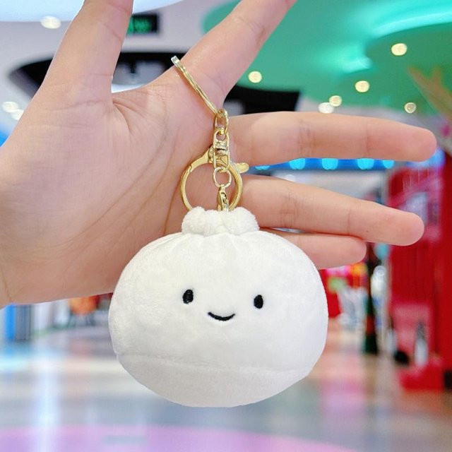 Linyi toy Schlüsselanhänger Dim Sum Plüsch, weiß, Kinder - Bild 1