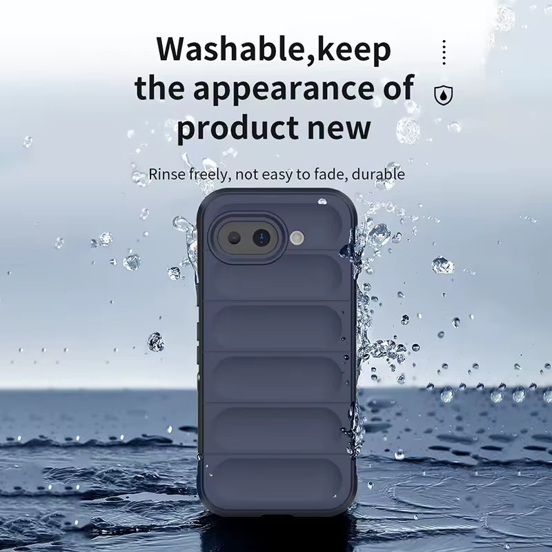 Hautfreundliche Handyhülle mit Airbag-Ecken und Fallschutz für Google Pixel 10 Pro 9 8 7 6 A in Grau - Bild 3