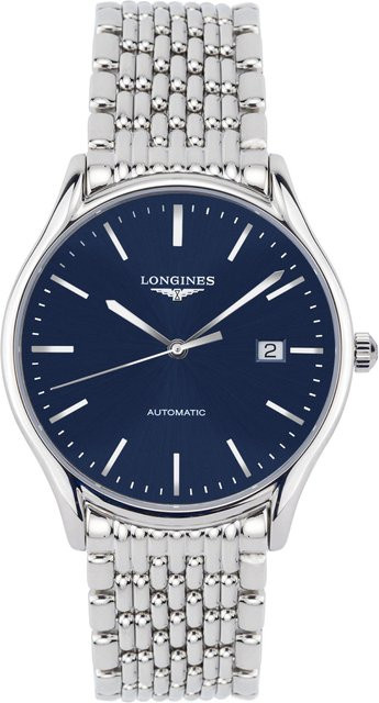 Longines Armbanduhr Automatik, Edelstahl, Blau, Herren - Bild 1