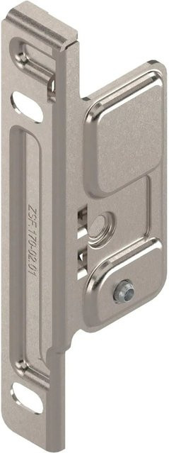 Blum Frontbefestigung Metabox Zarge M K H Schraubversion Links aus vernickeltem Stahl in Silber - Bild 1
