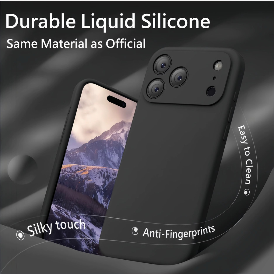Apple Flüssige Silikon-Schutzhülle für iPhone 17 Pro Max, iPhone 17 und iPhone 17 Pro mit Kamera-Allround-Schutz und weichem Mikrofaserfutter in Purple - Bild 2