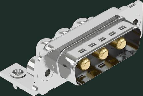 HARTING Steckverbinder 09 69 200 9006 in Schwarz und Silber mit 3 Polen zum Löten - Bild 1