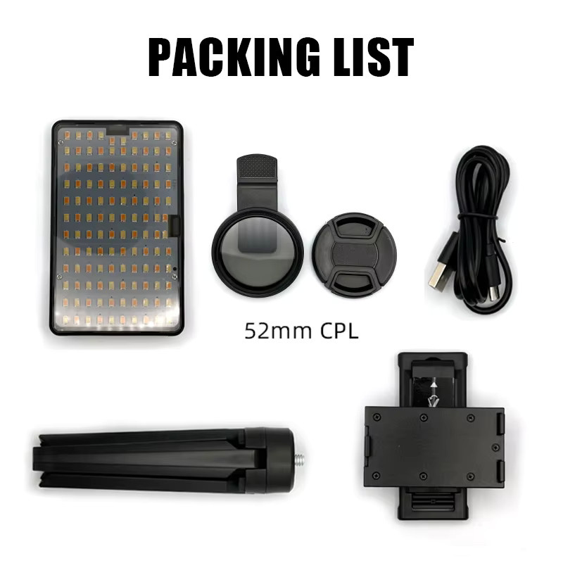 Usiriy LED Professionelles Tisch-Fülllicht mit CCT und Dimmer in Schwarz für Fotografie, Tattoo-Aufhellung und Video - Bild 3