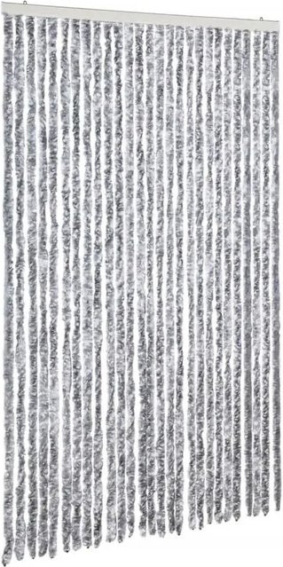 vidaXL Insektenschutz-Vorhang aus Chenille in Weiß und Grau, B/H: 118 x 220 cm - Bild 1