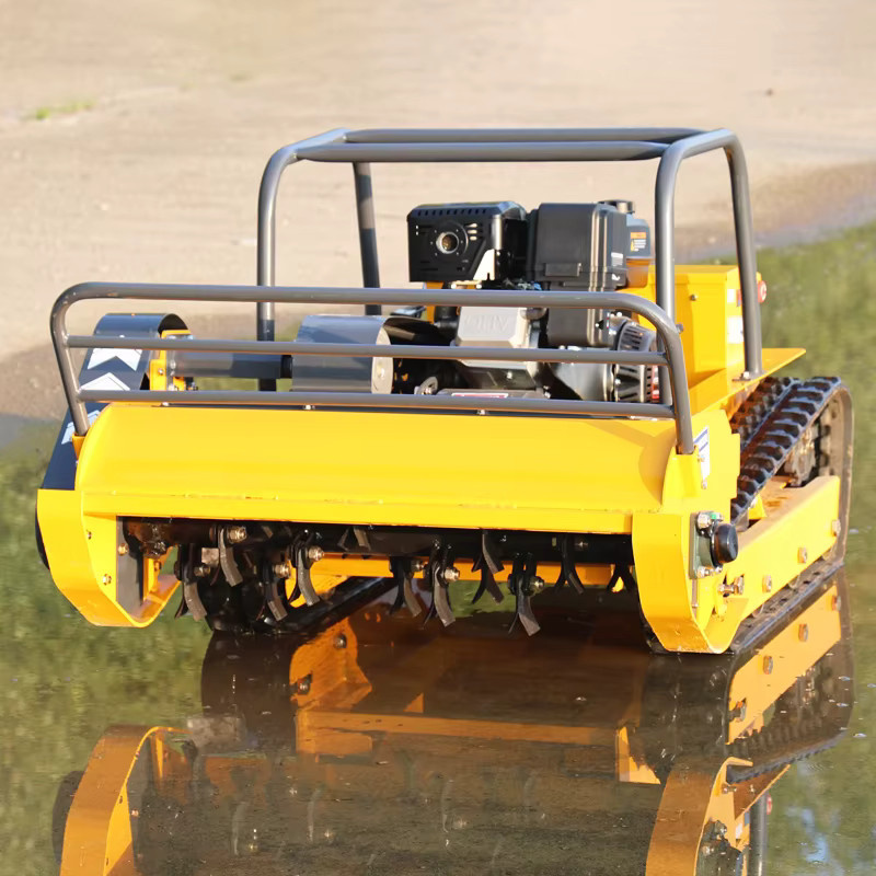 AIWEIYA Automatischer Rasenmäher Roboter mit Fernbedienung für Garten und Feld, Benzin/Diesel, Gelb - Bild 4