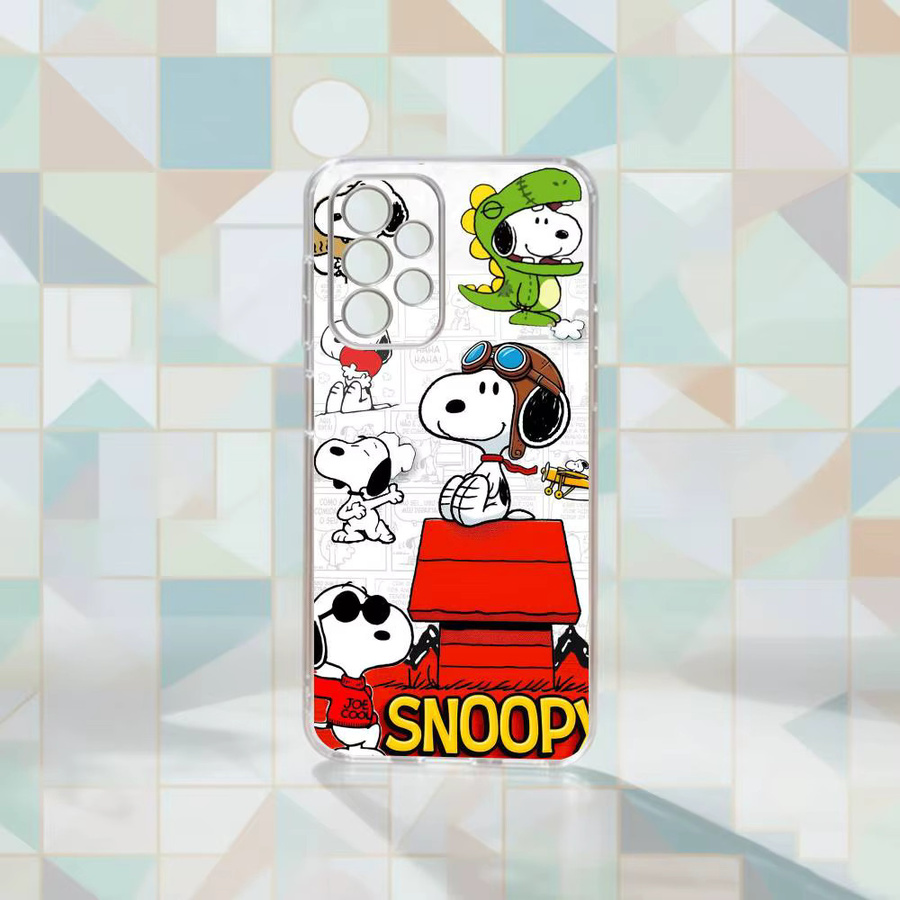 Snoopy Handyhülle aus transparentem Silikon für Samsung Galaxy S20, S21, S22, S23, S24, S25, S30 (Ultra und Plus Modelle) - Bild 2