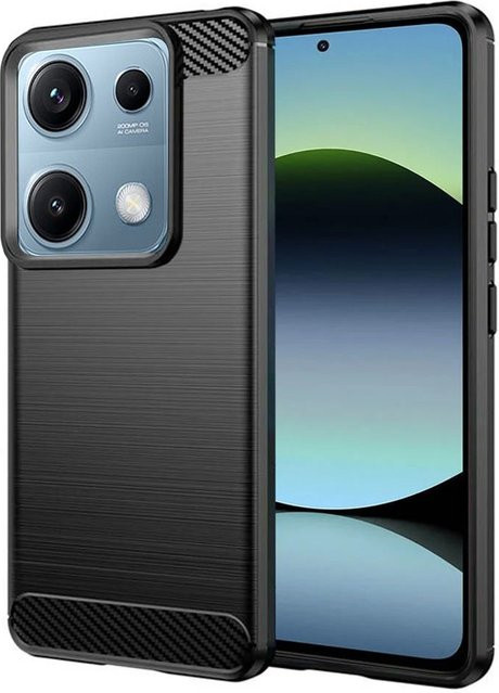 Techsuit Schutzhülle für Xiaomi Redmi Note 14S in Carbon-Optik, Schwarz - Bild 1