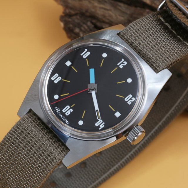 HEIMDALLR Analoguhr, Handaufzug, 36 mm, Schwarz, Herren - Bild 1