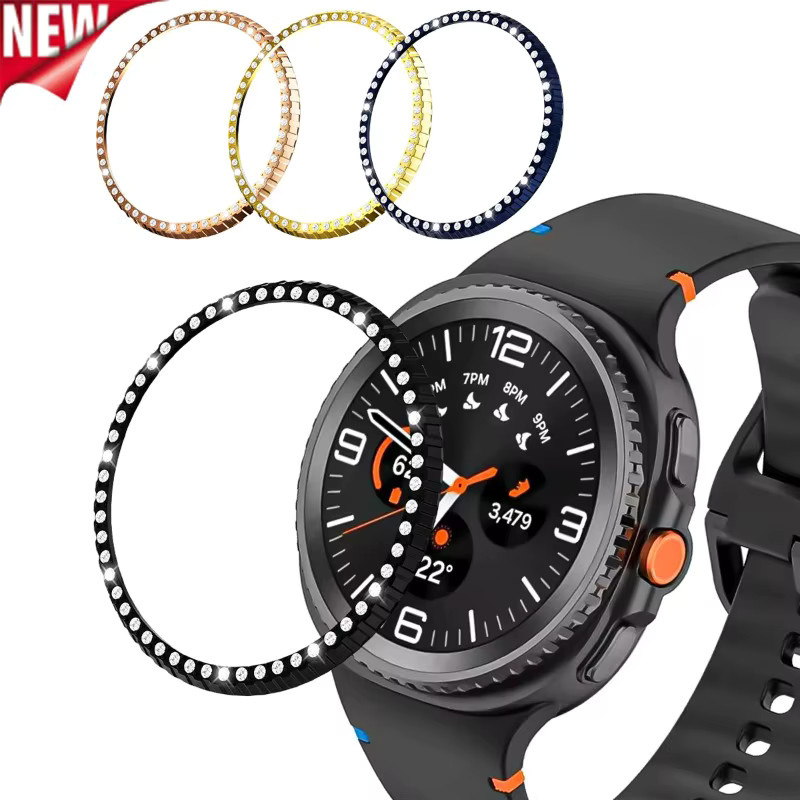 CAOWTAN Uhrenzubehör Metall-Lünettenabdeckung für Samsung Galaxy Watch 8 Classic, 46 mm, Silikon, Unisex - Bild 3