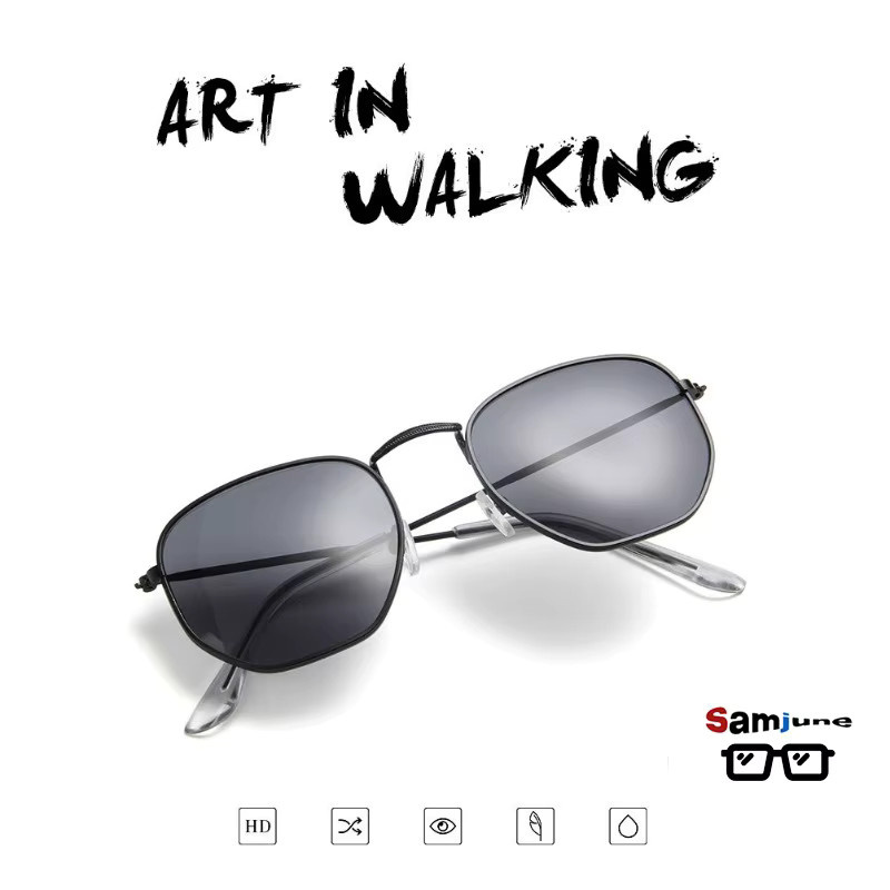 Samjune Sonnenbrille hexagonal, Vollrand, Metall, Unisex - Bild 2