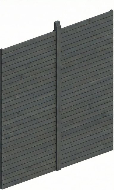 SKANHOLZ Carport-Rückwand aus Fichte in Schiefergrau, B: 363 cm, H: 330 cm, T: 12 cm - Bild 2