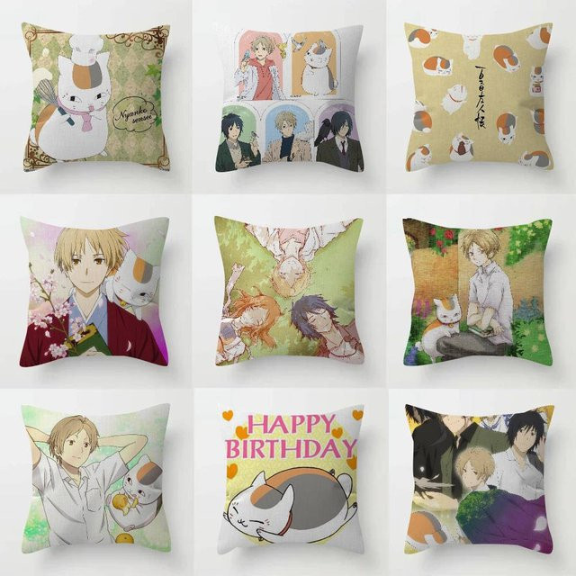 Anime Natsume Book of Friends Kissenbezug Multicolor B/B/H: 45 x 45 x 0 cm - Bild 1