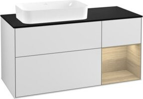 V&B Waschtischunterschrank Finion mit Wandbeleuchtung, Weiß lackiert, Breite: 120 cm, Tiefe: 50,1 cm, Höhe: 50,1 cm - Bild 1