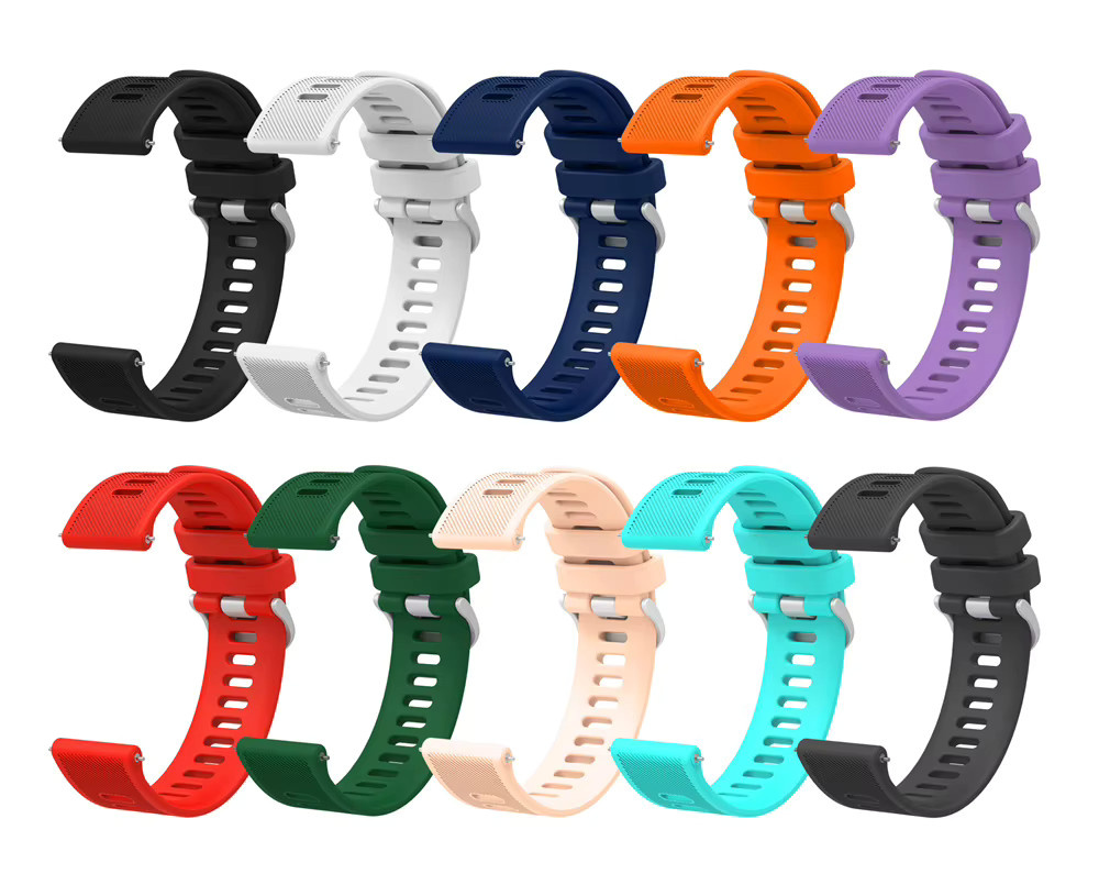 RWBANDS Uhrenarmband Silikon, 20 mm, Bunt, Unisex - Bild 1