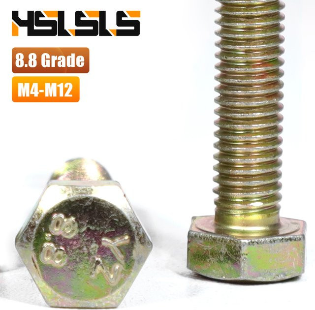 HSLSLS Hochleistungs-Sechskantschrauben mit Vollgewinde und Zylinderkopf aus gelb verzinktem Stahl, Güteklasse 8.8 - Bild 1