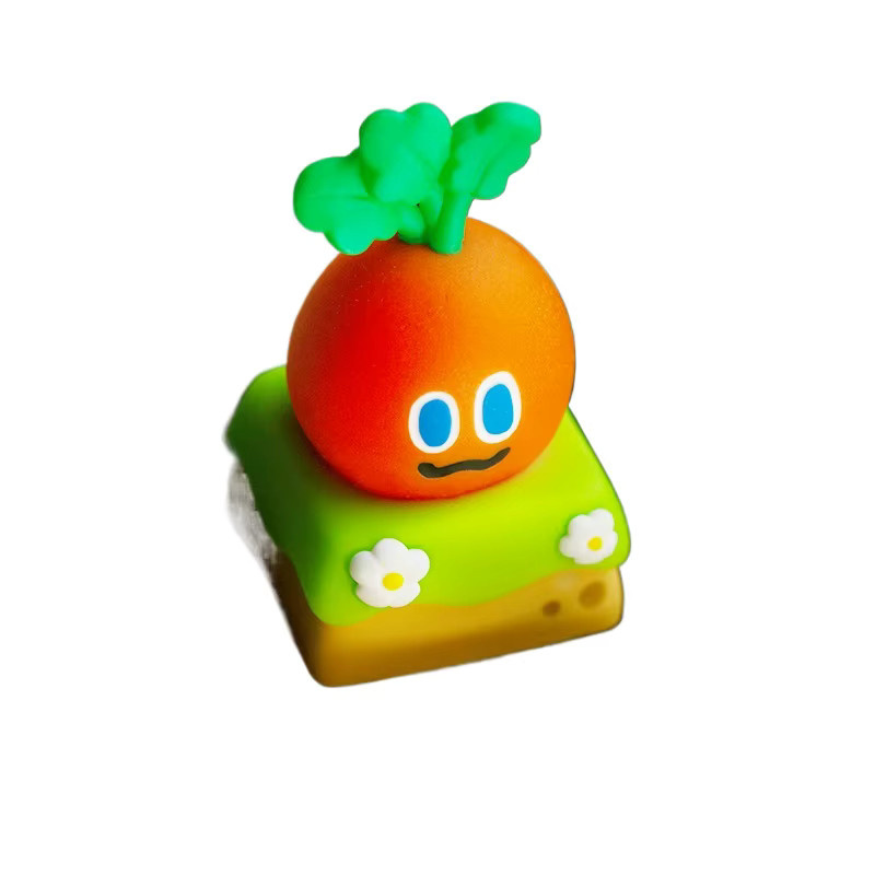 52TOYS Mojo Familie Karotte Personalisierte Tastenkappe aus Harz in Orange für mechanische Tastaturen und Anime-Fans - Bild 5
