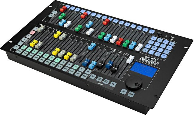 EUROLITE DMX Commander 512 DMX-Lichtsteuerpult mit 512 Kanälen in Schwarz für die 6U Rackmontage - Bild 1