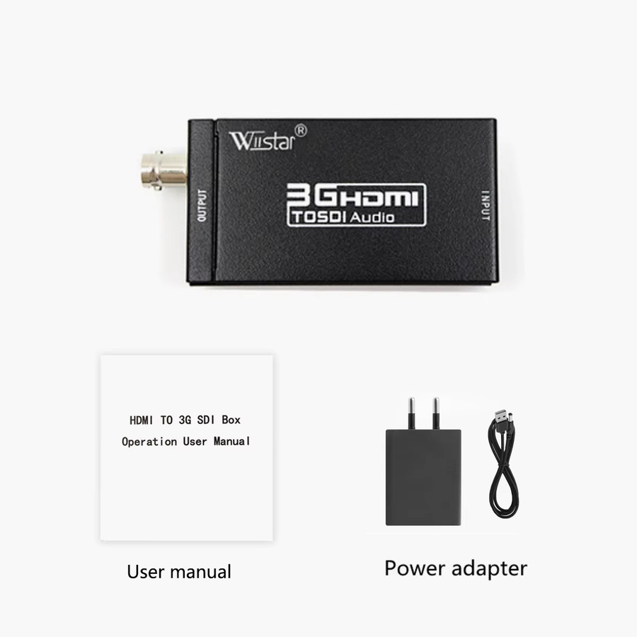 Wiistar HDMI zu SDI Konverter Adapter in Schwarz für Full HD 1080P und 720P mit BNC Anschluss - Bild 6