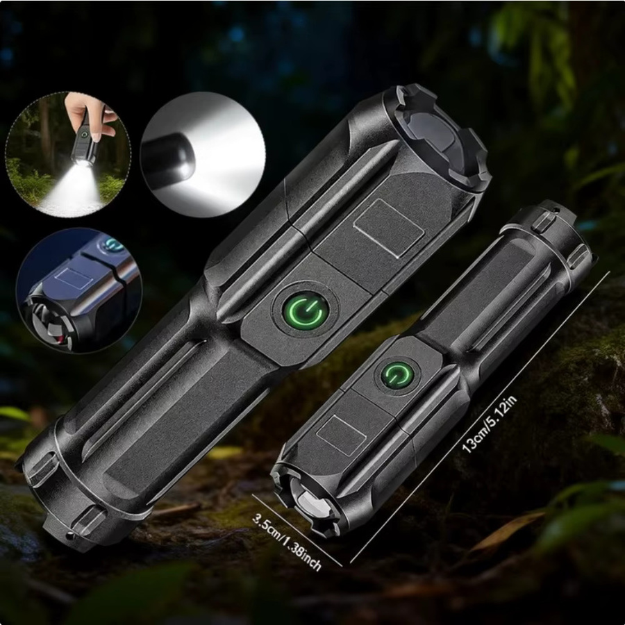 QHSPE Mini LED-Taschenlampe mit violettem Licht, ultra leistungsstarke und tragbare wiederaufladbare Metall-Taschenlampe - Bild 4