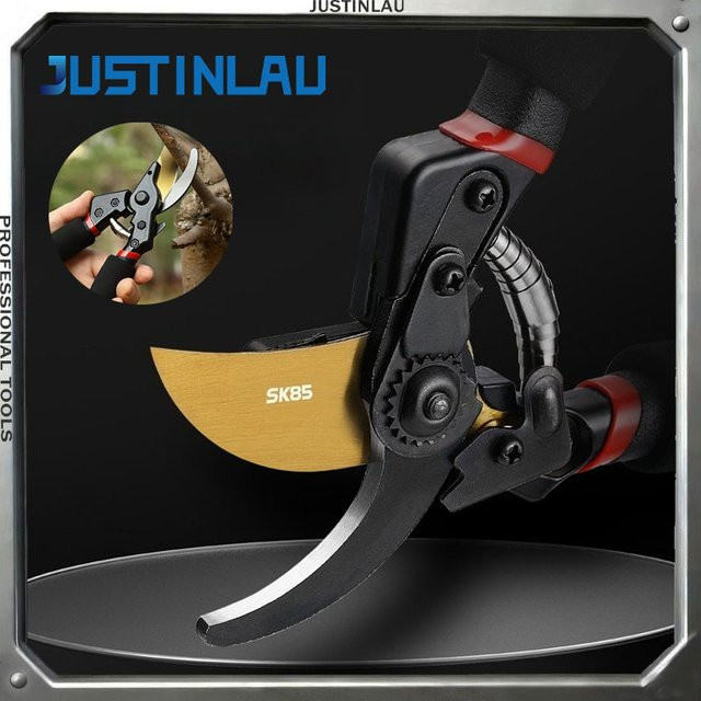 JUSTINLAU Multifunktionale Garten-Trimmerschere Heavy Duty in Schwarz für Blumen und Obst - Bild 1