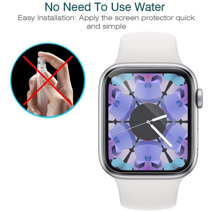 Ahowie Displayschutzfolie für Apple Watch Series 8 7 6 5 4 3 2 Ultra SE, transparent - Bild 5