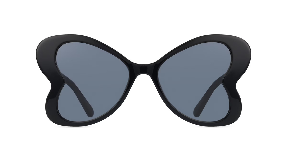 Stella McCartney SC4063IK Kinder-Sonnenbrille, Vollrand, Butterfly, Acetat, Schwarz, Grau - Bild 1
