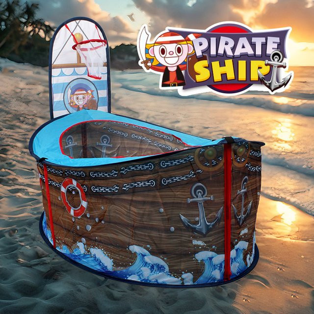 RonHam Kinderspielzelt Piratenschiff Design, buntes und faltbares Spielhaus für Jungen und Mädchen - Bild 1