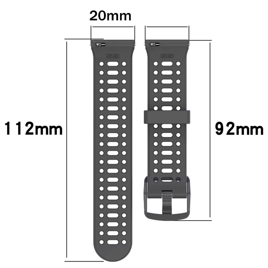 Uhrenarmband Silikon, 20 mm, Unisex - Bild 4