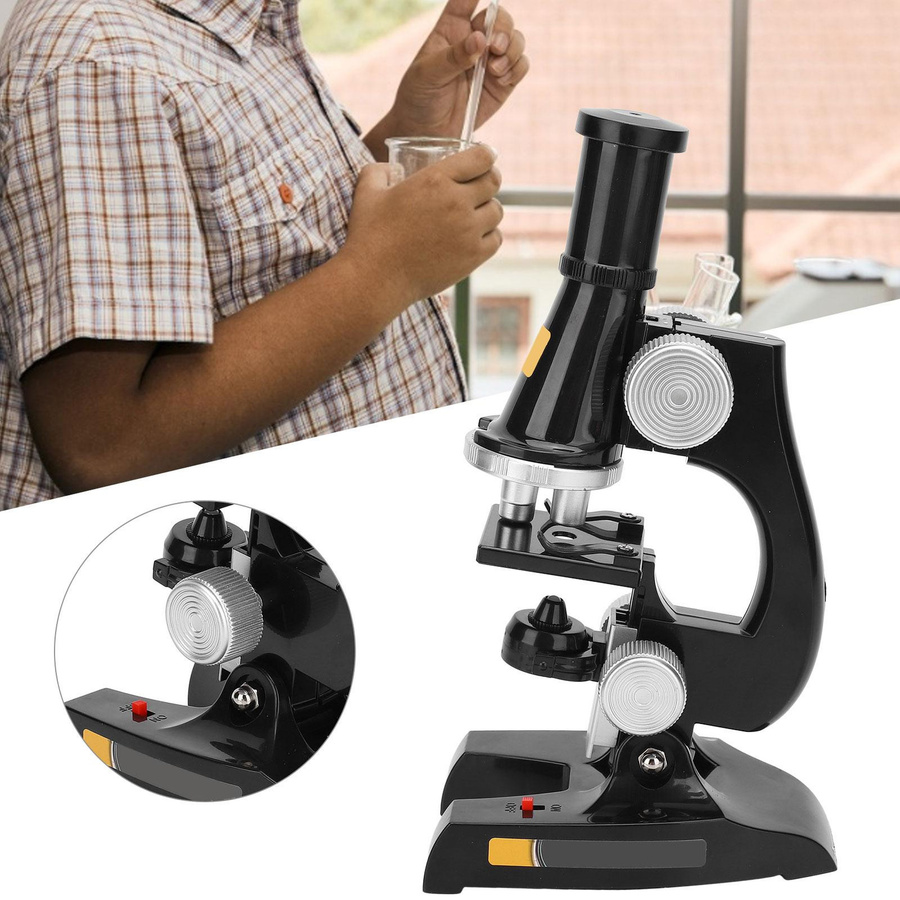 Kkmoon Mikroskop-Kit Biologisches Mikroskop mit LED ab 8 Jahren Schwarz - Bild 3