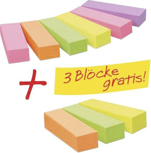 Post-it Haftmarker Page Marker 670-6 Multicolor, 900 Blatt, B: 15 mm, H: 50 mm - Bild 1
