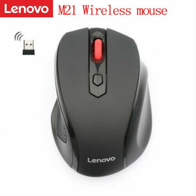 Lenovo M21 Drahtlose Optische USB-Maus für Computer und Laptop, Schwarz - Bild 1