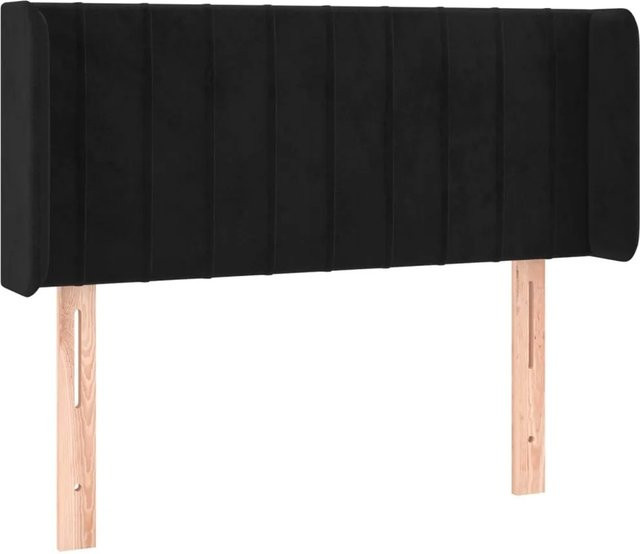vidaXL LED Kopfteil in Schwarz aus Samt mit USB-Ladeanschluss, Breite: 93 cm, Tiefe: 16 cm, Höhe: 78-88 cm - Bild 1