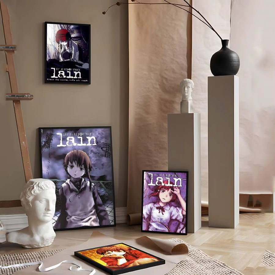 Potdemiel Anime S-Serial Experiments Lain DIY Sticky Poster Whitepaper Prints in Weiß für Nordic Home Decor - Bild 2
