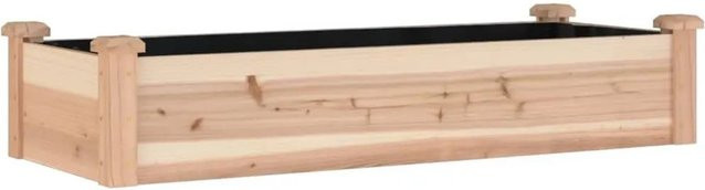 vidaXL Hochbeet aus Massivholz Tanne in Braun mit Einsatz B: 120 cm, T: 45 cm, H: 25 cm - Bild 1