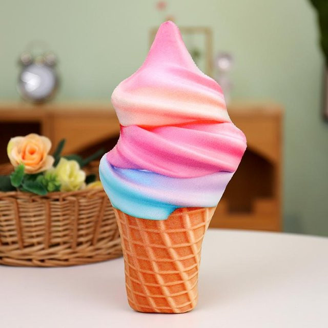 Eiscreme Plüschkissen Stofftier, Plüsch / Textil, Bunt / Mehrfarbig - Bild 1