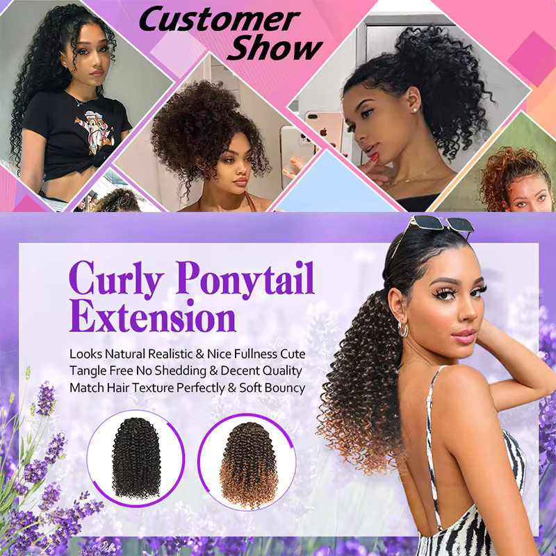 G&T Wig Afro Puff Haarteil, Kordelzug, Damen - Bild 6